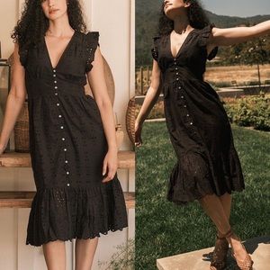 Cleobella Brielle Midi Dress Black Size XL